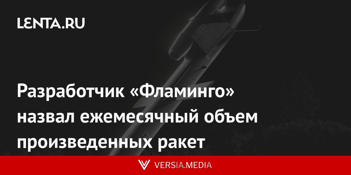 Разработчик «Фламинго» назвал ежемесячный объем произведенных ракет